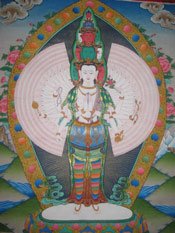 Gods of Buddhism Avolakiteshvara Photo from Rev Nancy's Thangka Collection